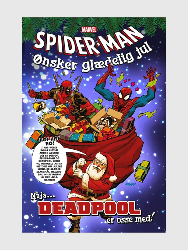 <h5>Spider-Man ønsker glædelig jul </h5><h6>nå ja... Deadpool er osse med!</h6>